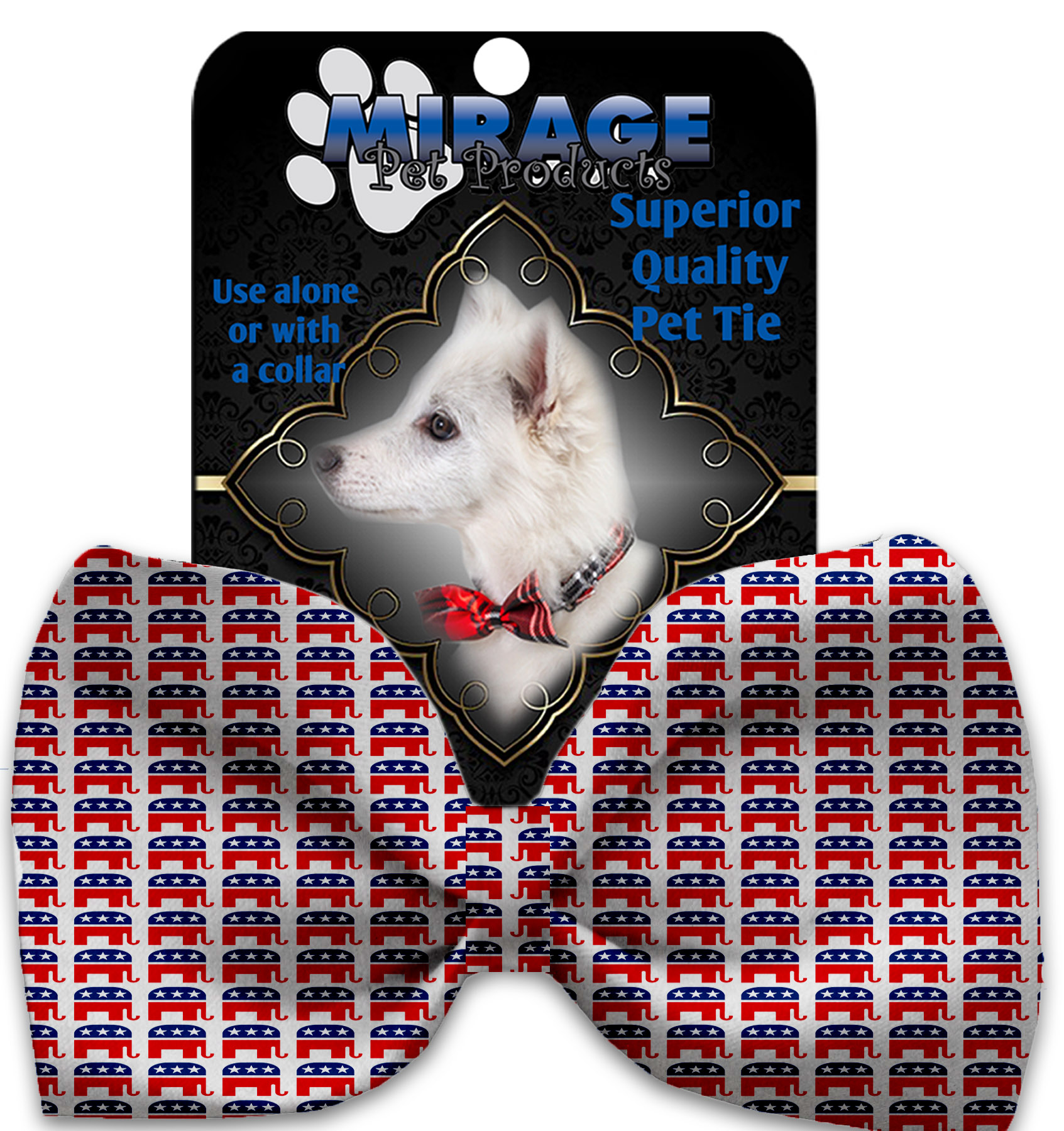 Republican Pet Bow Tie Collar Accessory with Velcro